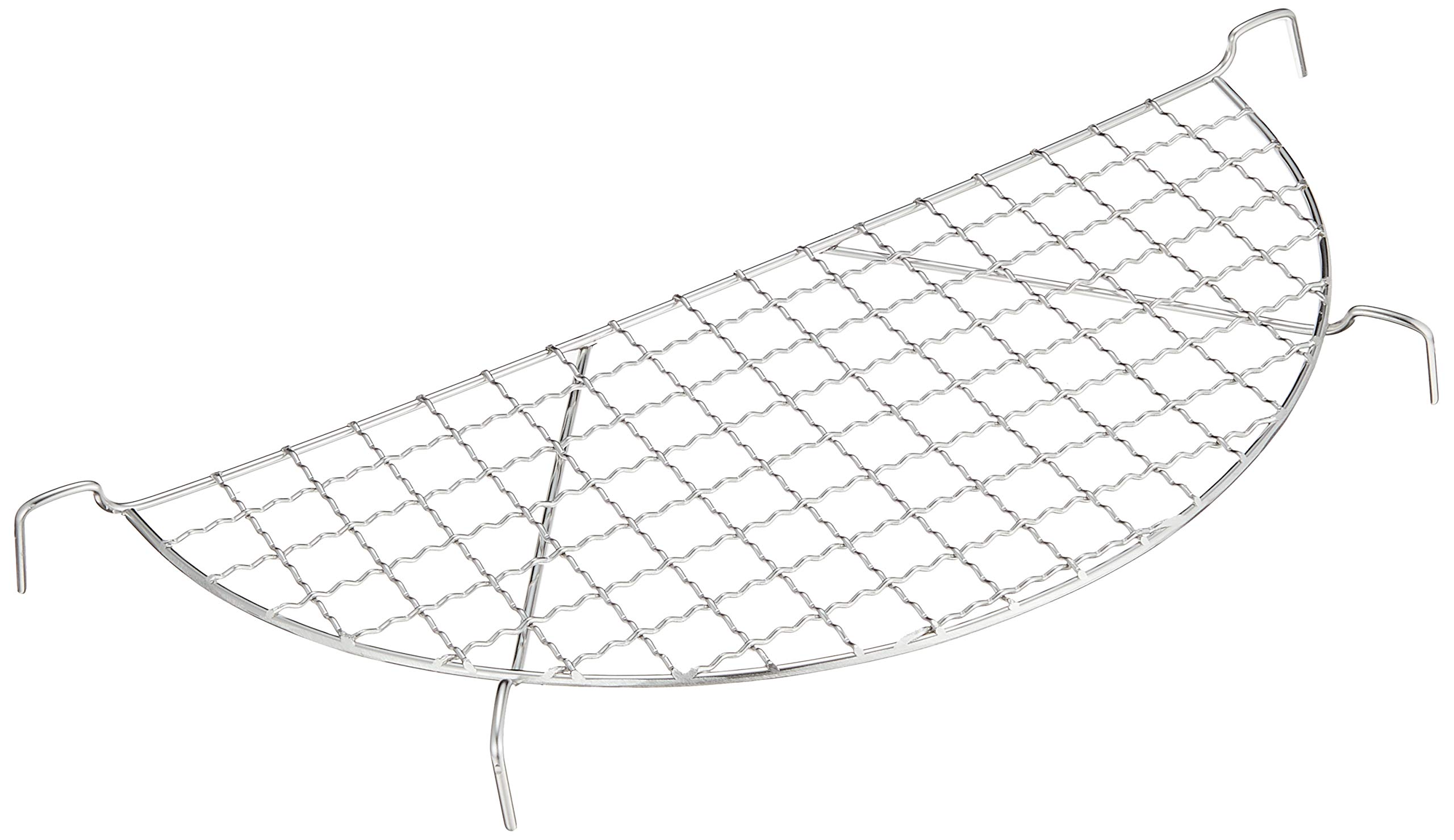 Endo Shoji Commercial Crimped Tempura Stainless ATV04033 Half-Moon Net, 33cm, Steel,