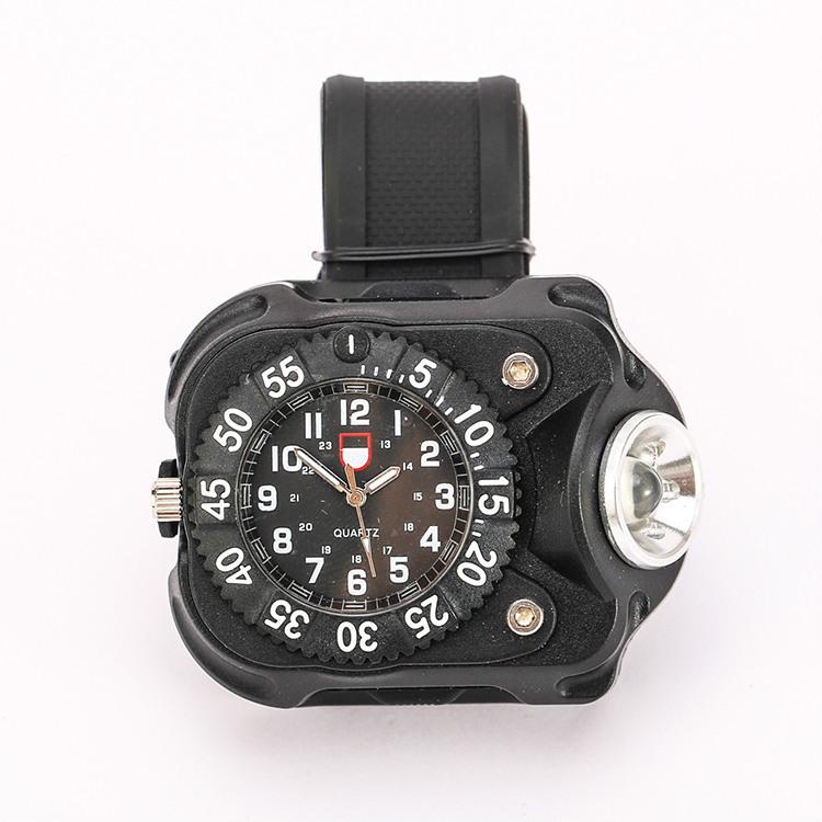 Outdoor Tactical Wrist Light Watch LED Strong Light Flashlight Rechargeable Long-range Multifunctional Waterproof Portable Light