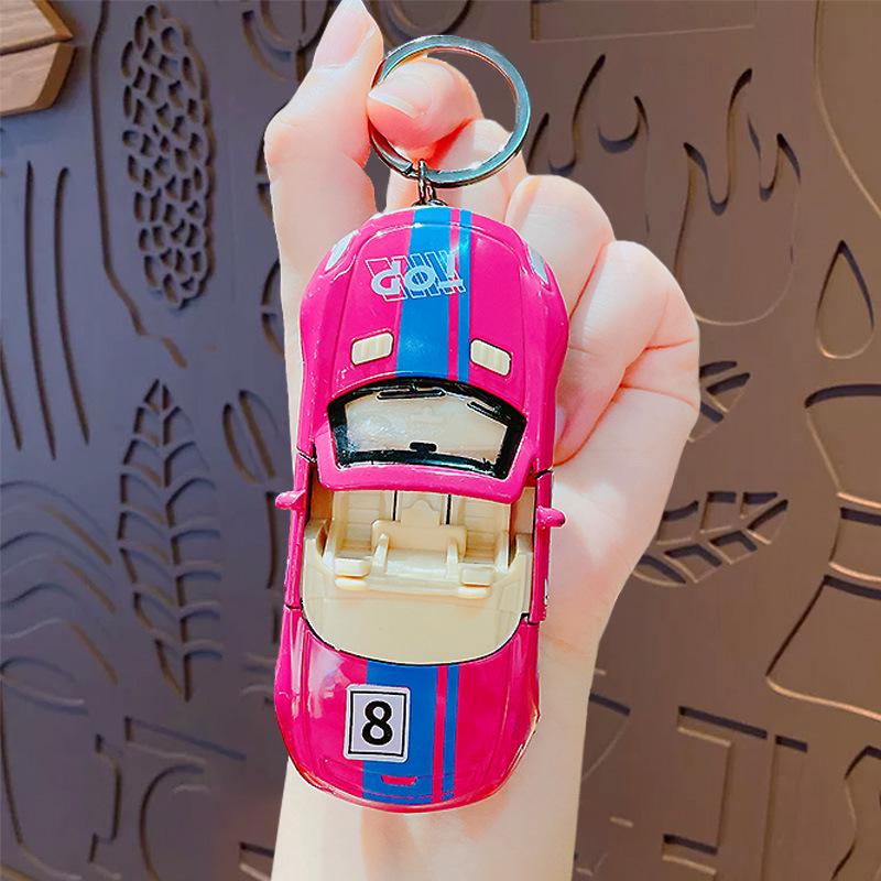 Creative Cartoon Sports Car Keychain: Couple Car Bag Pendant Ornament