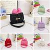 Kids Trendy Woolen Shoulder Bow Bag Chain Element Breathable Everyday Material
