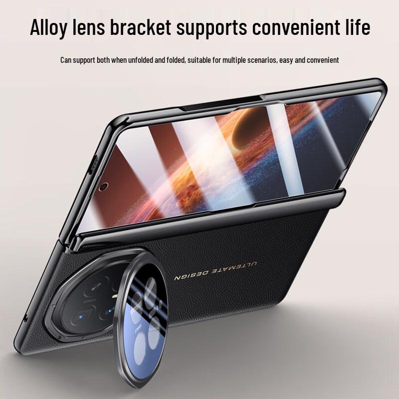 Honor Magic V6 Leather Case with Integrated Screen & Lens Stand