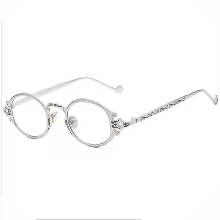 Vintage Punk Style Sunglasses Men Retro Elliptical Metal Frame Women Sun Glasses Fashion Eyewear