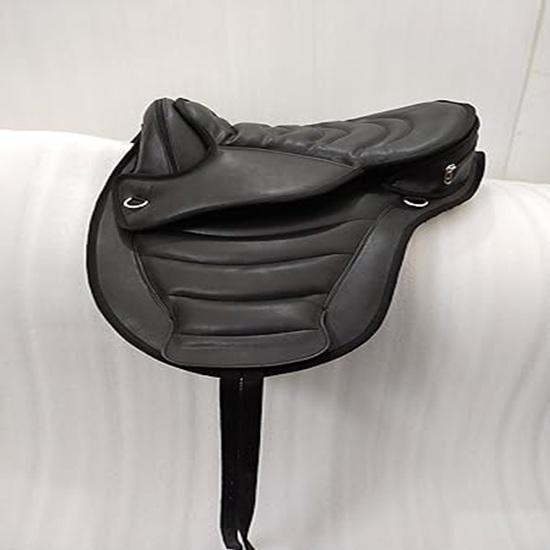 Saddle All Purpose Treeless English Tack Saddle + Matching Girth Saddle Solid Grip .