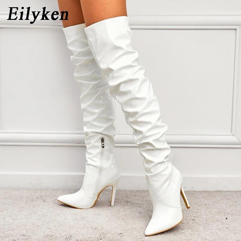 Acheter Eilyken 2024 nouvelles cuissardes mode en cuir verni bout - Main Image