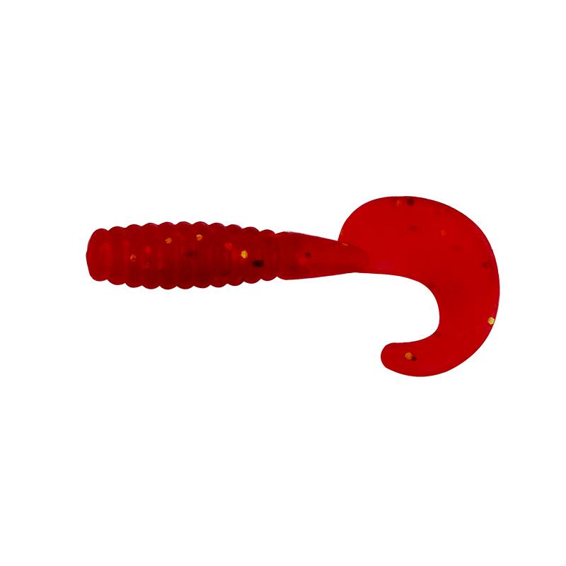 Set di Esche Artificiali in Silicone: Amo con Testa Piombata, Verme Morbido, Coda Riccia, 10 Colori, Ideale per Persico Trota & Pesce Mandarino.