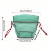 1 Piece Mesh Storage Bag, Shower Bag, Portable Mesh Drawstring Pocket,For Capacity Very Suitable For Travel And Beach Use