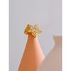 Yhpup Thicker Metal Pentagram Star Cubic Zirconia Ring 18K Gold Color Plated Fashion Statement Jewelry