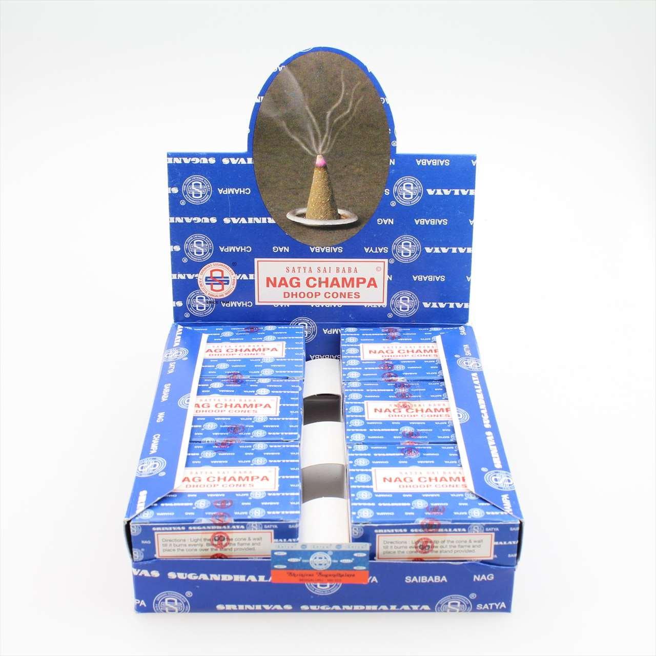 Sathya Sai Baba Nag Champa 1 dozen (corn type, (12 boxes))