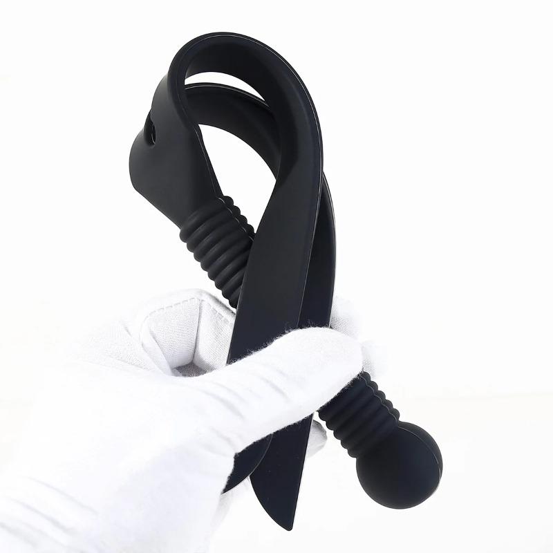38cm Black Silicone  Paddle Whip – Sensual Bondage Toy for Adults (Men & Women), Spanking & Roleplay Games