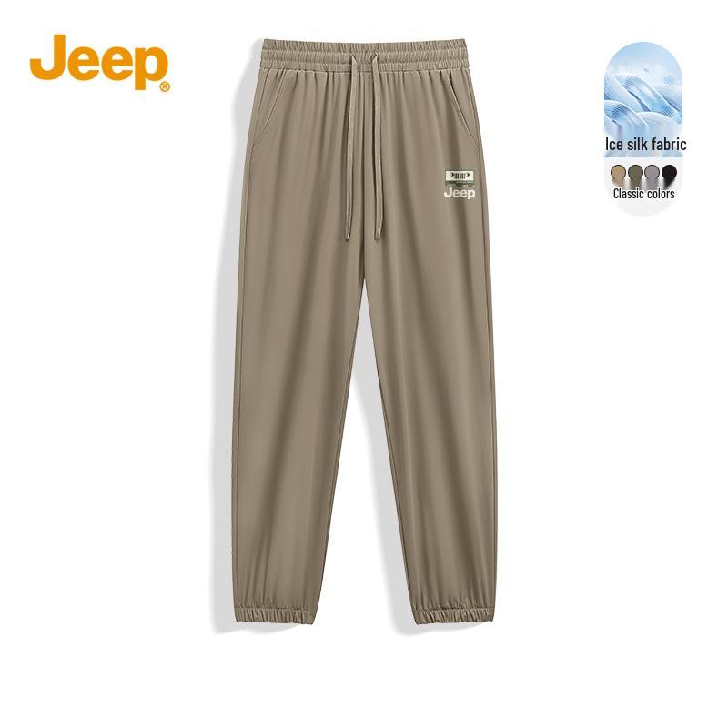 JEEP Men s 2026 Summer Cool-Touch Ice Silk Quick-Dry Casual Pants 3XL