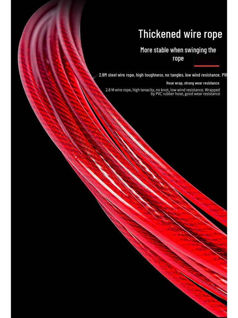 Aluminiumgriff Stahlseil Springseil für Fitness für Erwachsene & Prüfungstraining für Schüler - Professionelles Speed-Lagerdesign