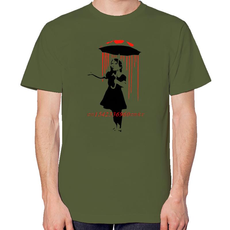 Blood Rain Girl With Umbrella Fashion Funny Streetwear Print T Shirt Summer Cotton Tees Tops Oneck New Shirts And Tshirts