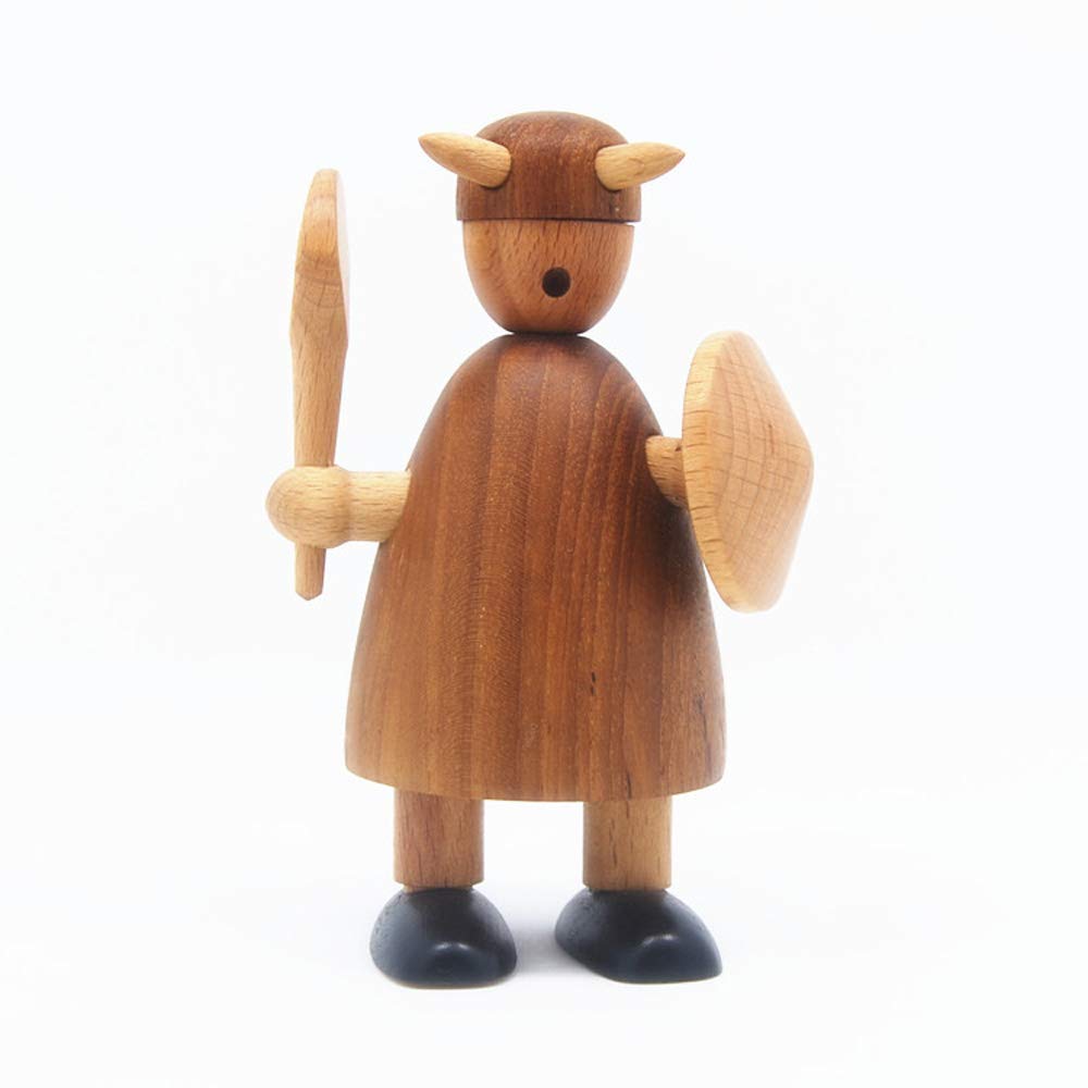 

(hej!e) Viking figurine, Nordic style, made of wood (Natural 2)