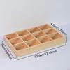 12-Compartment Wooden Organizer for Home Office Accessories 13.2x9.4x1.8inch