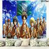 Anime Titan Attack Wall Tapestry Aesthetic Wall Hanging Printed Fabric Blanket Decorative Tapestries for Bedroom Living Room Home Decor
