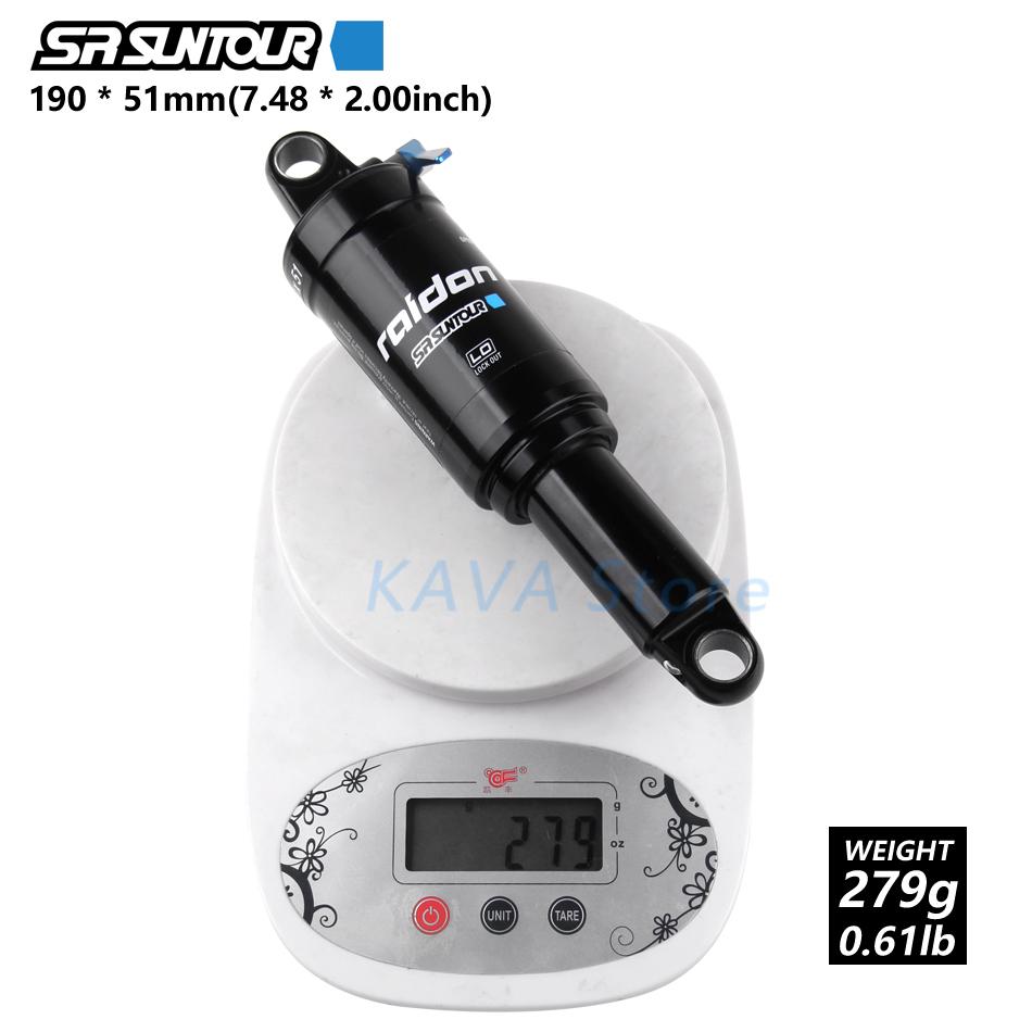 SR SUNTOUR 165mm Shocks baicycle 165/190/200mm Rebound Pressure BMX Mountain Bike XC Air Suspension Absorber Lighter to DNM