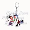 Cartoon Anime Series Helluva Blitzo Keychains Boss Keyring for Accessories Bag Pendant Key Chain Ring Jewelry Fans Friends Gifts