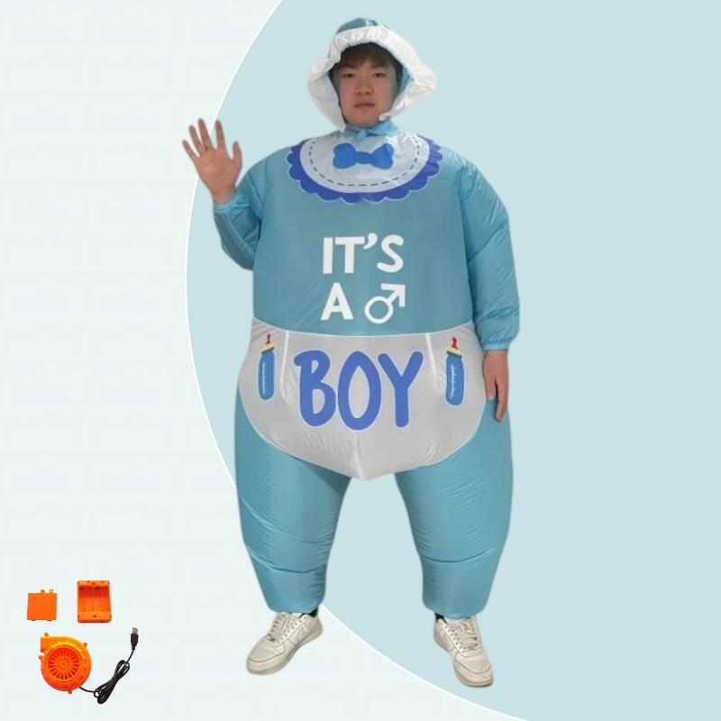 Cute Baby Inflatable Prank Costume - Cartoon Mascot Prop One Size