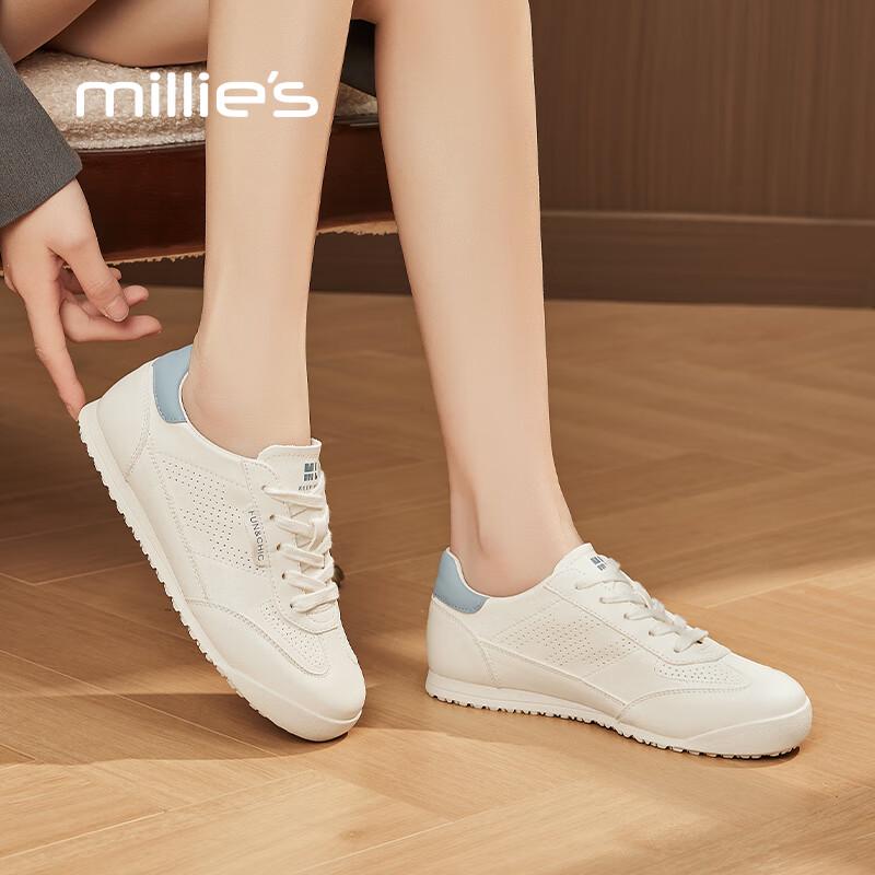 Millies Women s Leather White Sneakers 38