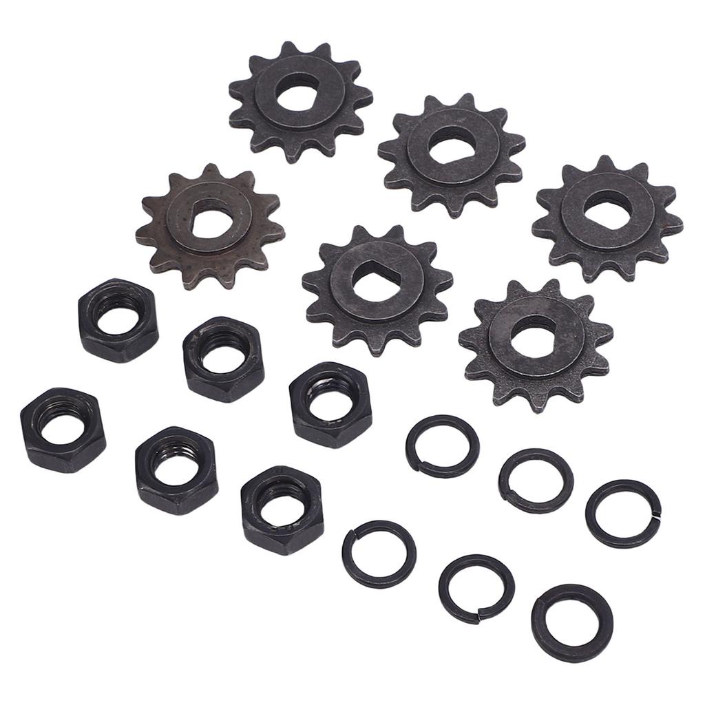 25H Chain Motor Sprocket 10mm Inner Diameter High Strength Metal Motor Sprocket with D Hole Nut and Spring