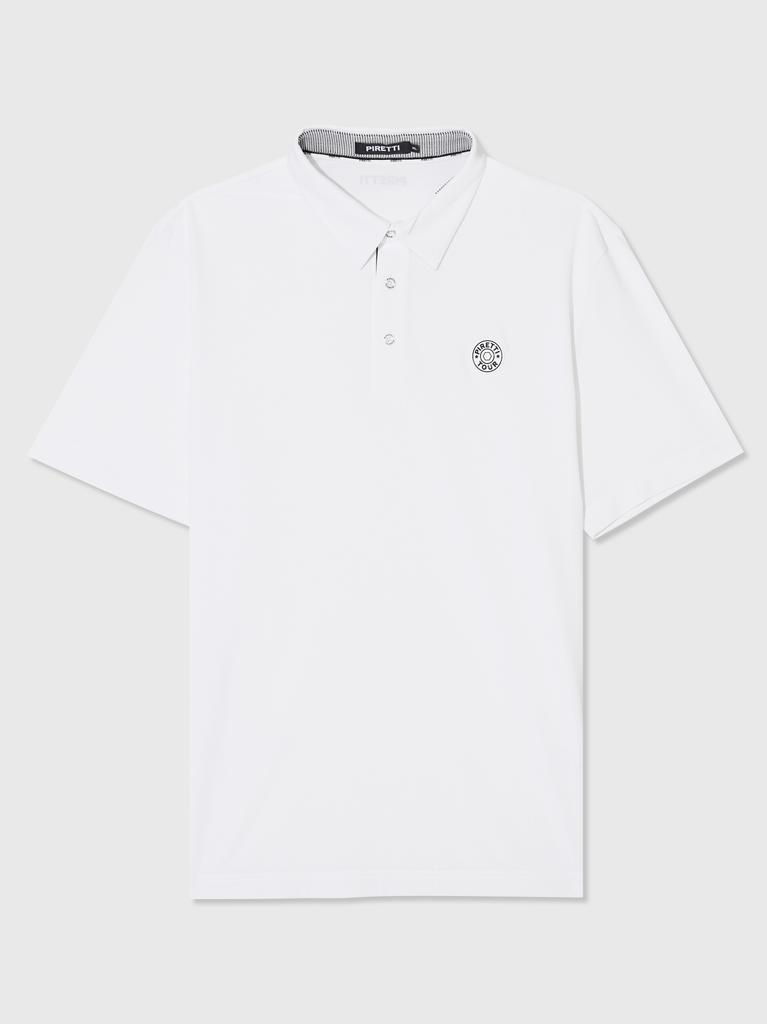 PIRETTI Elite Pique Polo Shirt M _White