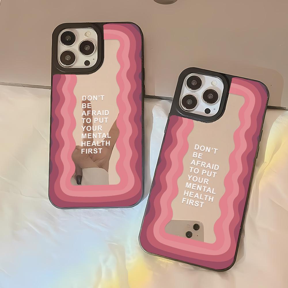 Mirror Phone Case for iPhone 15 11 13 14 for 15 16 Pro Max 12 13 16 Pro Cloud Flower and Animal Cute Style Phone Case