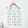 Children's vest pure cotton Lycra summer thin cartoon print children's men's and women's sleeveless bottoming shirt small vest