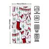 Tu Christmas Shower Curtain Festive Holiday Decor Waterproof Bathroom Set Xmas Pattern Backdrop