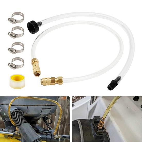 Hydraulische Lenkung Entlüftungskit Leckresistent Schnellanschluss Universal Hydrauliklenkflüssigkeit Einfüllschlauch-Kit Bootswerkzeug