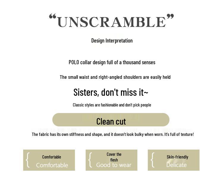 Women's Summer Slim Fit Polo Shirt - Short Sleeve, Button Collar, Straight Shoulder Design