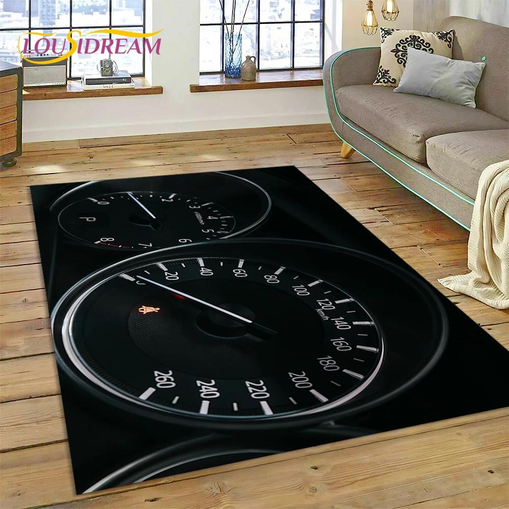 3D Car Dashboard Machine Control Screen Racing Carpet Rug for Bedroom Living Room Home Sofa Decoration, Kid Game Decor Floor Mat