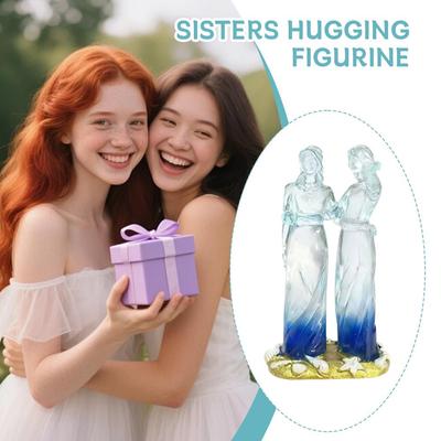 New Resin Sister Figurine Hopeful Sisters Statue Desk Gift Home Friendship Friend Decoration Women's Best Ornament Gift Sta P3Q4