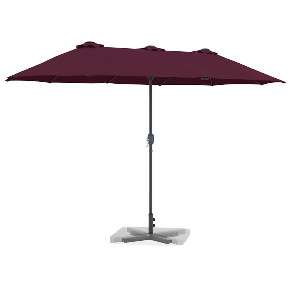 Garden Sun Umbrella Burgundy Red 370 X 197 X 239 Cm