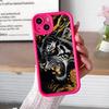 Tiger Neon Dicke TPU Handyhülle für iPhone 17 16 15 14 13 12 11 Air Pro Max Plus Buntes Cover