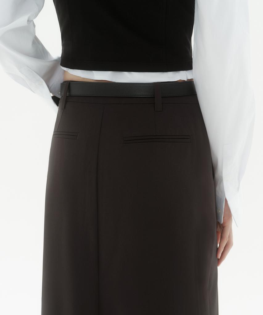 Musinsa Standard Woman Women'S Maxi Skirt [Dark Brown]