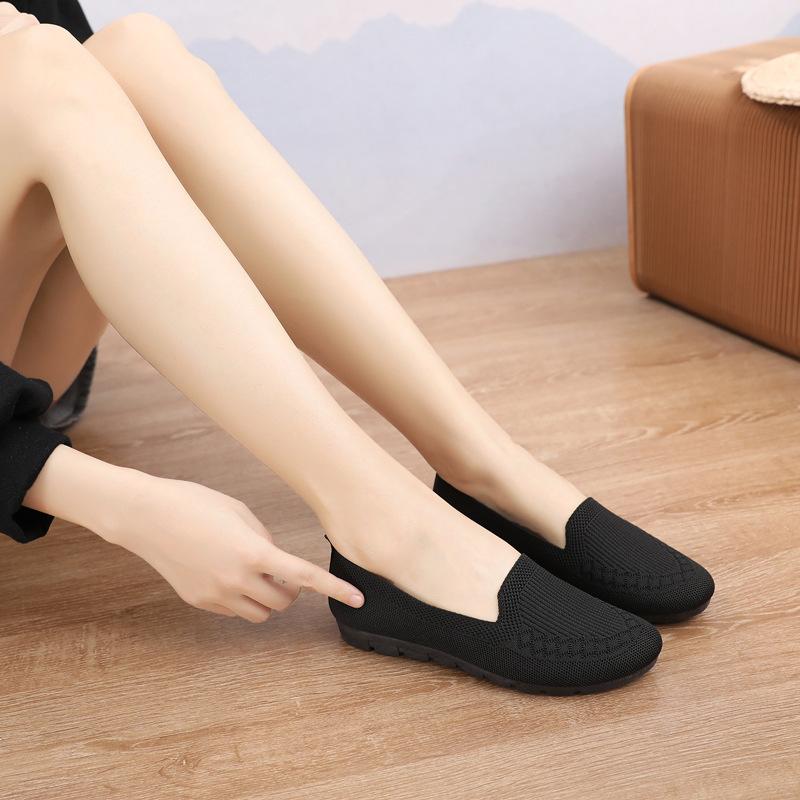 Breathable one-pedal mother shoes 2025 women's shoes summer new mesh casual shoes comfortable soft sole middle-aged and elderly women's shoes