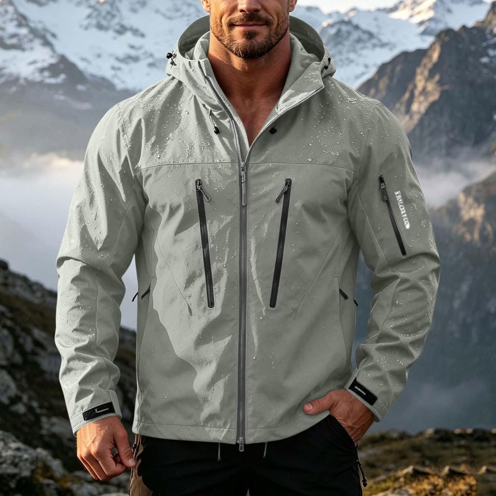 Men's Hooded Jacket with Versatile for Spring and Casual Outdoor Wear