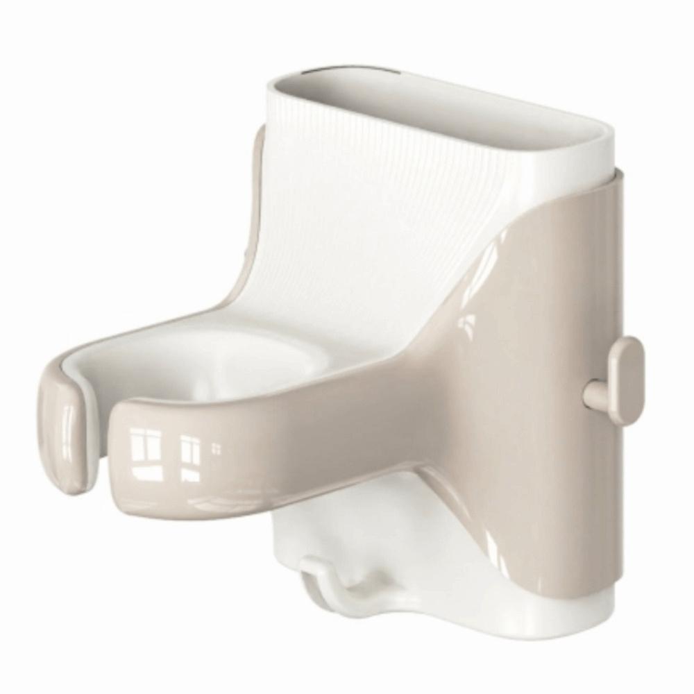 

without Drilling Hair Dryer Holder Durable Hairdryer Hook Durable Storage Rack for Bathroom сірий