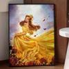 Disney Diamond Painting Kit Unframed, Belle Yellow Gown Full Round Diamond Classic Style Home Decor Craft, Perfect Gift Idea