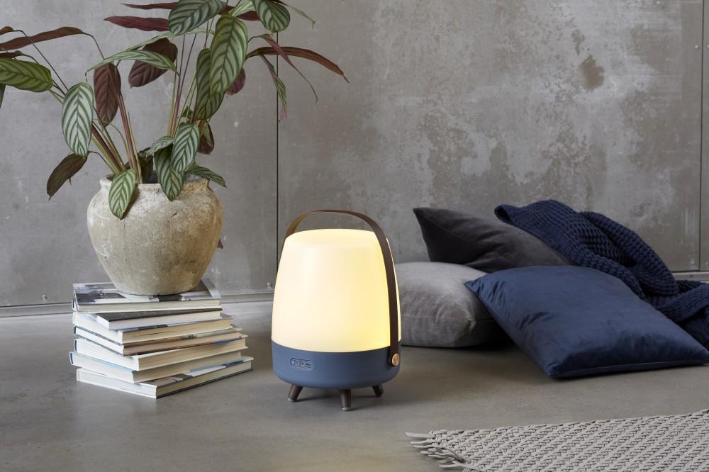 Kooduu - Lampa LED Lite-up Play 2.0 z wbudowanym głośnikiem Bluetooth (sound by JBL), Błękit oceanu, Kooduu