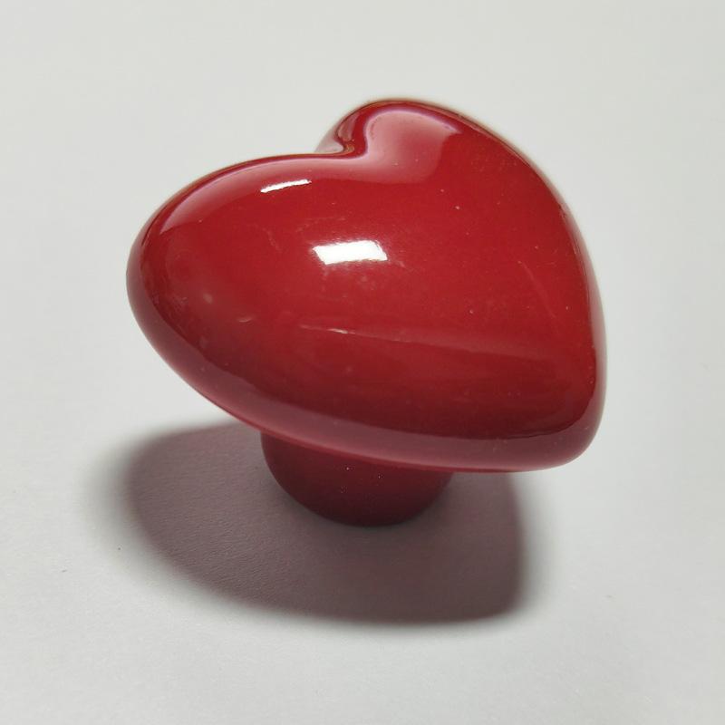 Heart Shaped Ceramic Cabinet Door Handle, Children's Wardrobe Handle