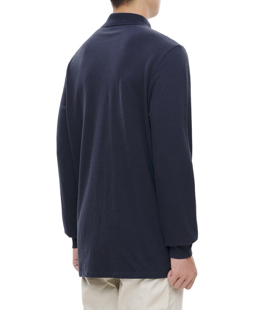 POLO RALPH LAUREN Custom Slim Fit Long Sleeve Mesh Polo - Blue
