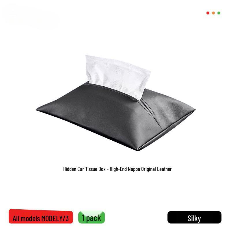 Hidden Pull-Out Tissue Box for Tesla Model Y/3 - Car Interior Accessory