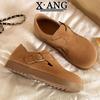 Genuine Leather Children's Spring and Summer New Soft Soles Are Not Tired Women's Shoes One Pedal Single Shoes Doudou Shoes