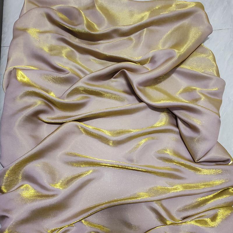 1M Glossy Silk Gradient Fabric Polyester Holographic Gradient Shiny Fabric For Diy Sewing Hanfu Dress Tablecloth Background