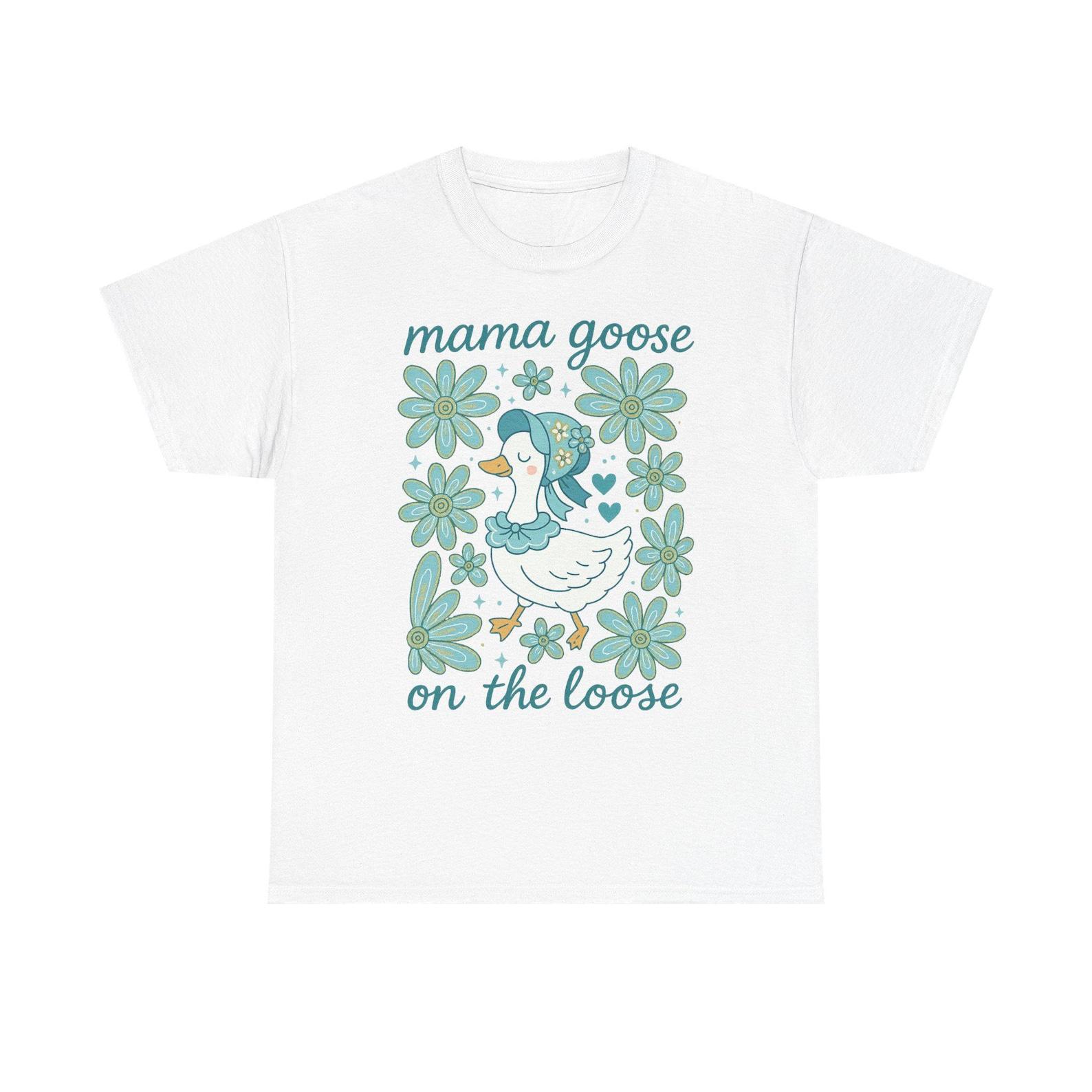 Coquette Goose Mom Unisex Tee, Mother s Day Gift for Mama Goose, Funny Floral Goose Shirt, Cute Goose Tee Shirt, Gift for Goose Lover 4XL