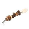 Bird Chew Toys Grinding Mouth Cuttlefish Bone Nuts Logs Hanging Parrot Chew Toy for Parrot Cage