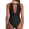 Women's Printed One-Piece Conservative Mesh Bikini With Bra Pad And No Steel Bra Swimming Costume