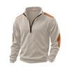 Men's Colorblock Half Zip Stand Collar Sweatshirt Men's Sports Large Size Casual Stand Collar Sweatshirt