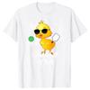 Summer Unisexs Fun Letter Chicken Print Round Neck Tshirt Street Neutral 100 Pure Cotton Soft Breathable Short Sleeved Shirt